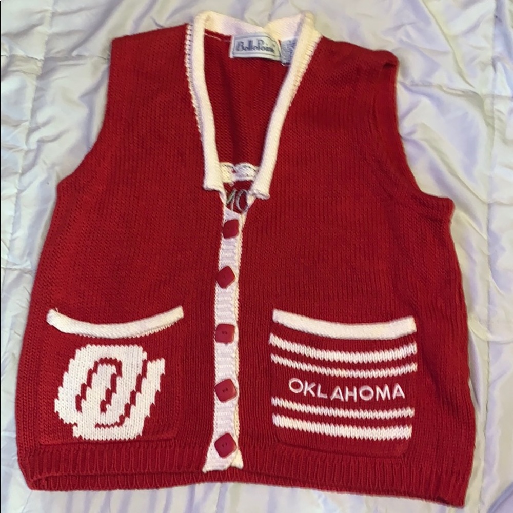 Vintage OU sooners ladies vest size small